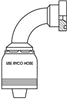 CODE 62C FLANGE 90 DEGREE BEND WITH 1 INCH THREAD FOR 3/4 INCH HOSE