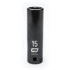 1/2" Drive 6 Point Deep Impact Metric Socket 15mm
