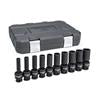 10 Piece 1/2" Drive 6 Point Deep Universal Impact SAE Socket Set