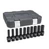 10 Piece 1/2" Drive 6 Point Deep Universal Impact Metric Socket Set