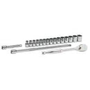 18 Piece 1/2" Drive 6 Point Standard Metric Mechanics Tool Set