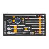 18 Piece 1/4" 90-Tooth Ratchet & Drive Tool Set with Foam Storage Tray
