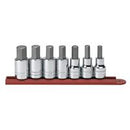 7 Piece 1/2" Drive Hex Bit SAE Socket Set