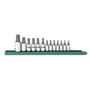 13 Piece 1/4", 3/8" & 1/2" Drive Torx® Bit Socket Set