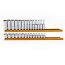 28 Pc. 3/8" Drive 6 Point Metric Standard and Deep Length Socket Set
