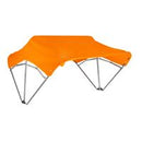 Sun-Smart Tractor Canopy - 3-Bow, 48", Orange, Fender Mounting Brackets

