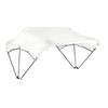 Sun-Smart Tractor Canopy - 3-Bow, 48", White, Axle Mounting Brackets
