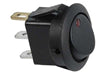 ROUND ROCKER WITH RED LED 10A 12V