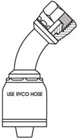 BSPP FEMALE 45 DEGREE BEND WITH 1/2 INCH THREAD FOR 1/2 INCH HOSE