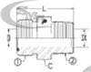 3/8 MALE OFS X 3/8 MALE PIPE - MALE PIPE CONNECTOR - STEEL