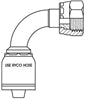 ORFS FEMALE 90 DEGREE BEND WITH 1-7/16 INCH THREAD FOR 3/4 INCH HOSE
