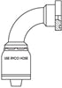 CODE 61 FLANGE 90 DEGREE BEND WITH 1-1/4 INCH THREAD FOR 1-1/4 INCH HOSE
