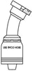 CODE 61 FLANGE 30 DEGREE BEND WITH 3/4 INCH THREAD FOR 3/4 INCH HOSE