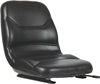 TISCO Seat for Construction, Industrial, & Utility Equipment - High Back with Slides, Black Vinyl