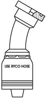 CODE 61 FLANGE 30 DEGREE BEND WITH 1 INCH THREAD FOR 1 INCH HOSE