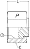 1/4 FEMALE OFS SWIVEL - CAP - STEEL