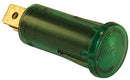 GREEN WARNING LIGHT 16A 12V 1/2" DIA
