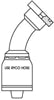 CODE 61 FLANGE 45 DEGREE BEND WITH 1/2 INCH THREAD FOR 1/2 INCH HOSE