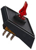 ILLUMINATED RED TOGGLE ON PANEL