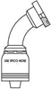 CODE 61 FLANGE 60 DEGREE BEND WITH 3/4 INCH THREAD FOR 3/4 INCH HOSE