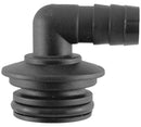 3/8" 90 Degree Hose Barb For Wilger Modular Flow Monitors Push-Connect - Viton