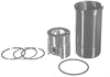SLEEVE & PISTON KIT, 4.02" BORE. CONTAINS SLEEVES (NO GROOVES), 3 RING PISTONS, RINGS, 1-3/8" PINS, AND RETAINERS. 1 KIT USED IN 164 CID 3 CYLINDER DIESEL ENGINE (S/N 179601 & UP)