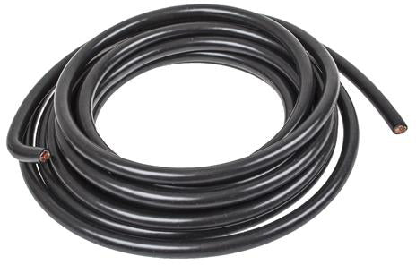 1/0 AWG BLACK BATTERY CABLE BLACK STRIPE -  25 FOOT ROLL - 1/0 GAUGE