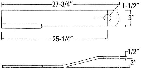 FOR BUSH HOG 27-3/4 CCW ROTARY CUTTER BLADE