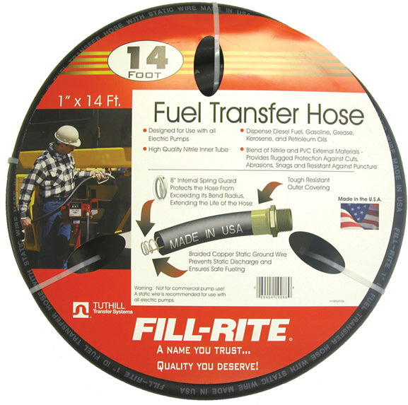 1 INCH x 14 FOOT FILL-RITE FUEL TRANSFER HOSE