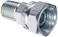 1/4 MALE PIPE X 3/8 FEMALE PIPE SWIVEL - NPSM ADAPTOR - STEEL