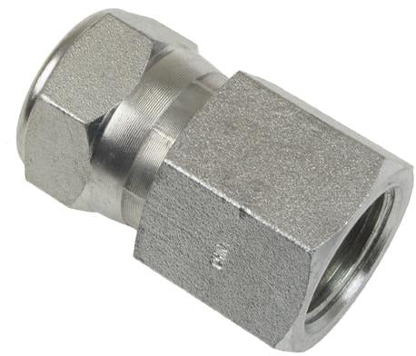 1 FEMALE PIPE X 1 FEMALE JIC SWIVEL - SWIVEL NUT FEMALE ADAPTOR - STEEL