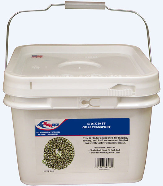 5/16 INCH X 20 FOOT GRADE 70 TRANSPORT BINDER CHAIN - PAIL PACK