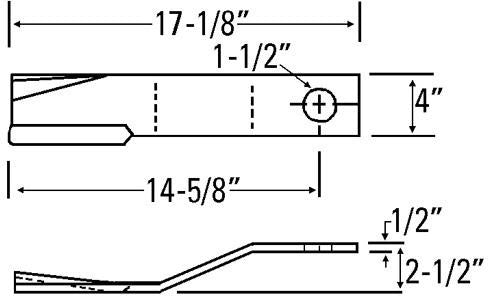 FOR BUSH HOG 17-1/8 CCW ROTARY CUTTER BLADE