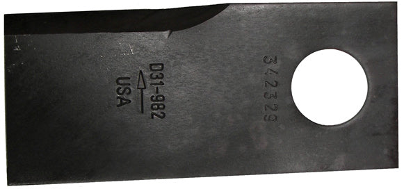 DISC MOWER DRUM KNIFE FOR BUSH HOG - RIGHT HAND REPLACES 00787166 - 9° TWIST