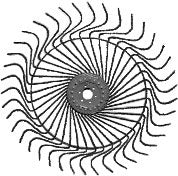 BLACK 60 INCH RAKE WHEEL, LEFT HAND, 7.5MM TINE