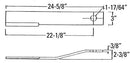 FOR BUSH HOG 24-5/8 CCW ROTARY CUTTER BLADE