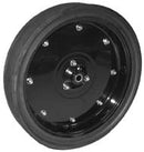 4-1/2 INCH X 16 INCH PLANTER AND GRAIN DRILL WHEEL ASSEMBLY - BLACK STEEL WHEELS WITH BLACK NYLON COVER   AA66604 / AN281360