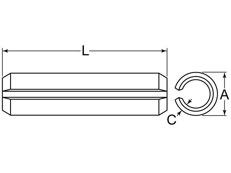 ROLL PIN QUICK HITCH 7/16"X1-3/8"