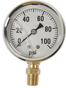 60 PSI LIQUID FILLED  / STAINLESS GAUGE - 2-1/2" DIAMETER