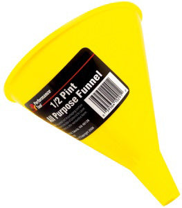 1/2 PINT ALL PURPOSE FUNNEL - YELLOW PLASTIC