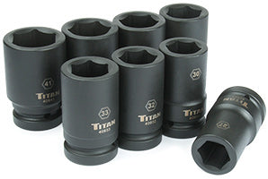 8 PC 1" DRIVE METRIC DW IMPACT SOCKE SET