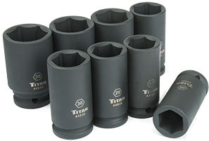 8 PC 3/4" DRIVE METRIC DW IMPACT SOCKET