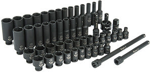 53 PC 1/4" DRIVE SAE & METRIC IMPACT SOC