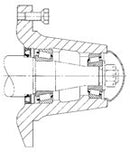 8 BOLT 5790 LB. CAP HUB WITH CUPS W821