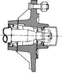 6 STUD 2000 LB. CAP. HUB WITH CUPS FH20-6
