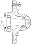 8 BOLT 4500 LB. CAP HUB WITH CUPS W45-8