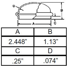 GREASE CAP - 2.446 INCH DIAMETER