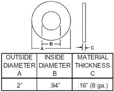 7/8 INCH SPINDLE WASHER FOR JOHN DEERE