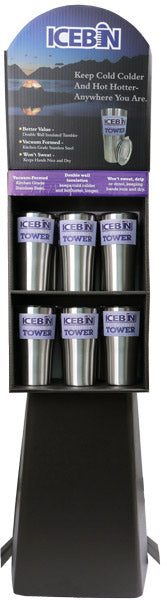 DISPLAY COMPLETE WITH 12 ICE18SS TUMBLERS