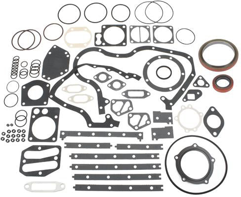 LOWER GASKET SET, WITH CRANKSHAFT SEALS. 1 SET USED IN 426 CID 6 CYLINDER DIESEL ENGINE